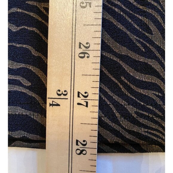 Vintage Vic Womens Zebra Print Stretch Black & Tan Top Size M Goth Dark Academia - Picture 4 of 8